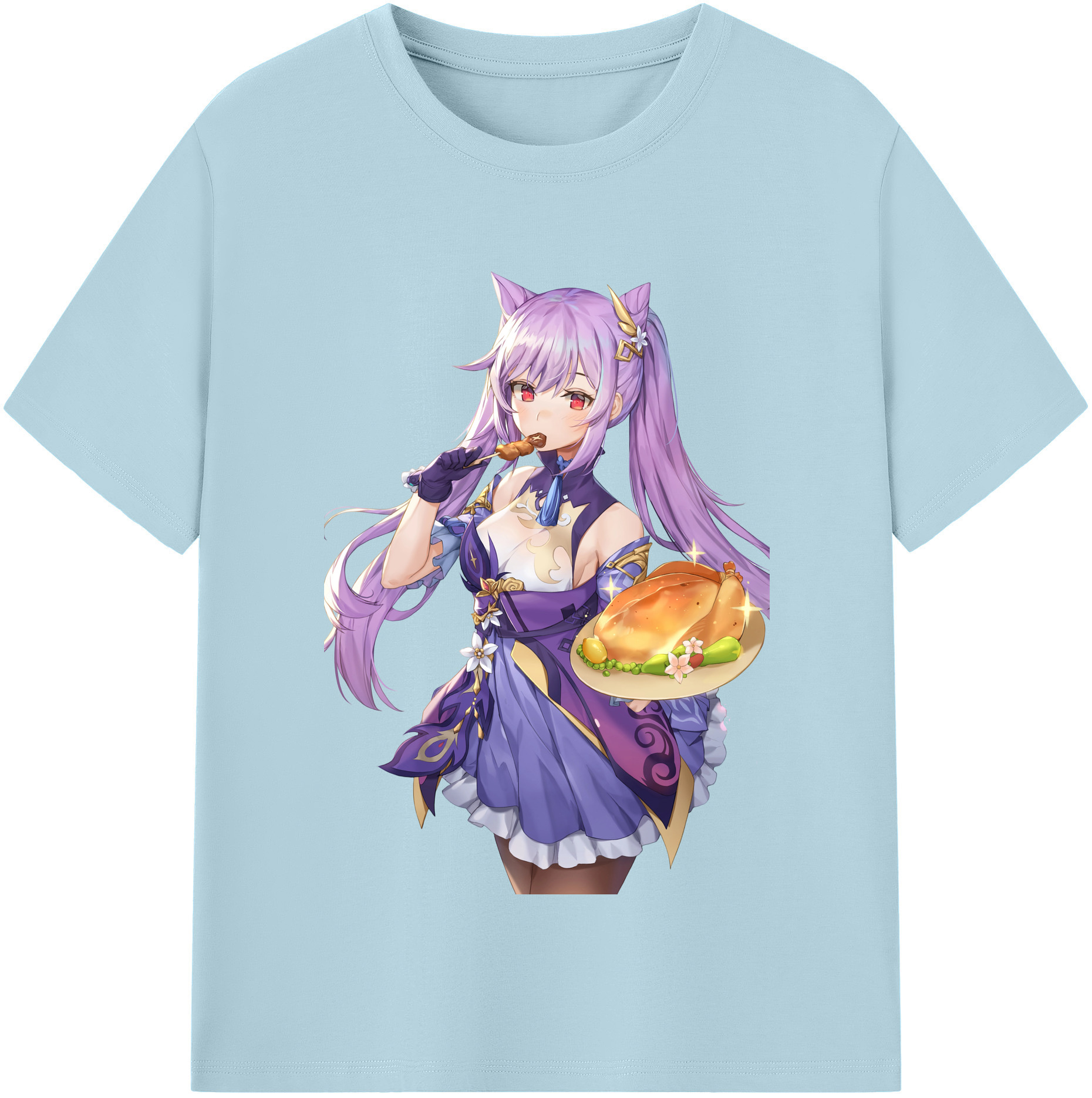 げんし神 刻晴 こくせい genshin Kokusei 綿100％半袖Tシャツ（フロントプリント）